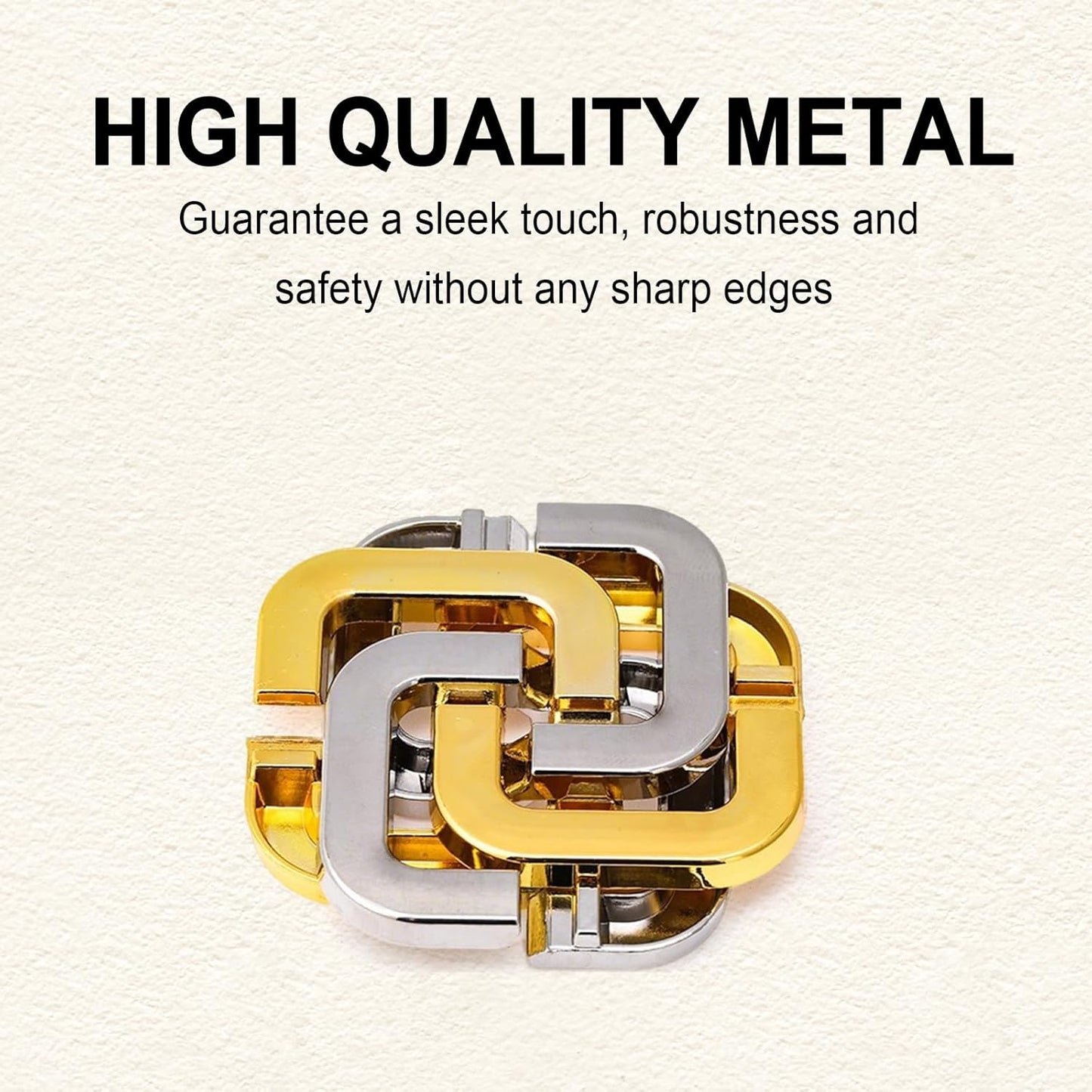 6 PCS Metal Brain Teaser Puzzles for Adults and Kids, Disentanglement Metal Logic Puzzle Set, IQ Mind Challenge Brain Games Toy Gift