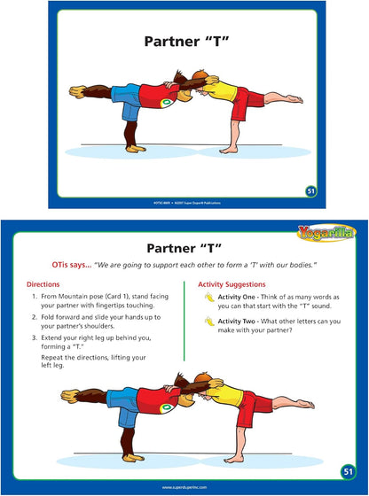 Super Duper Publications | Yogarilla® Exercise and Activities Yoga Fun Deck | Occupational Therapy Flash Cards | Core Strength and Balance Training | Educational Learning Resources or Children