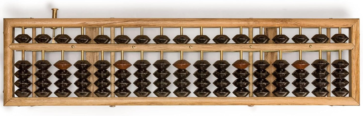 Yellow Mountain Imports Digit Standard Abacus 10.5 Inches - Professional 17 Column Soroban Calculator (Functional and Educational Learning Tool)