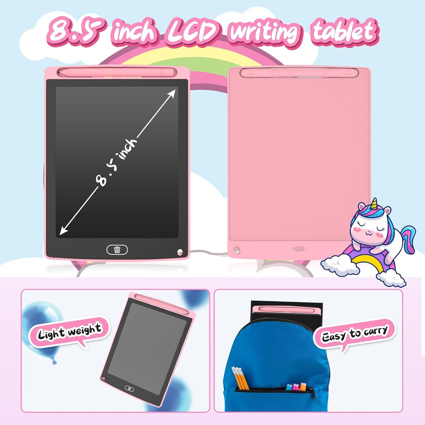 3 Pack LCD Writing Tablet, Colorful Toddler Drawing Tablet Doodle Board for Kids, Erasable Reusable Electronic Drawing Pad, LEYAOYAO Educational and Learning Toy for 3-6 Years Old Boy and Girl
