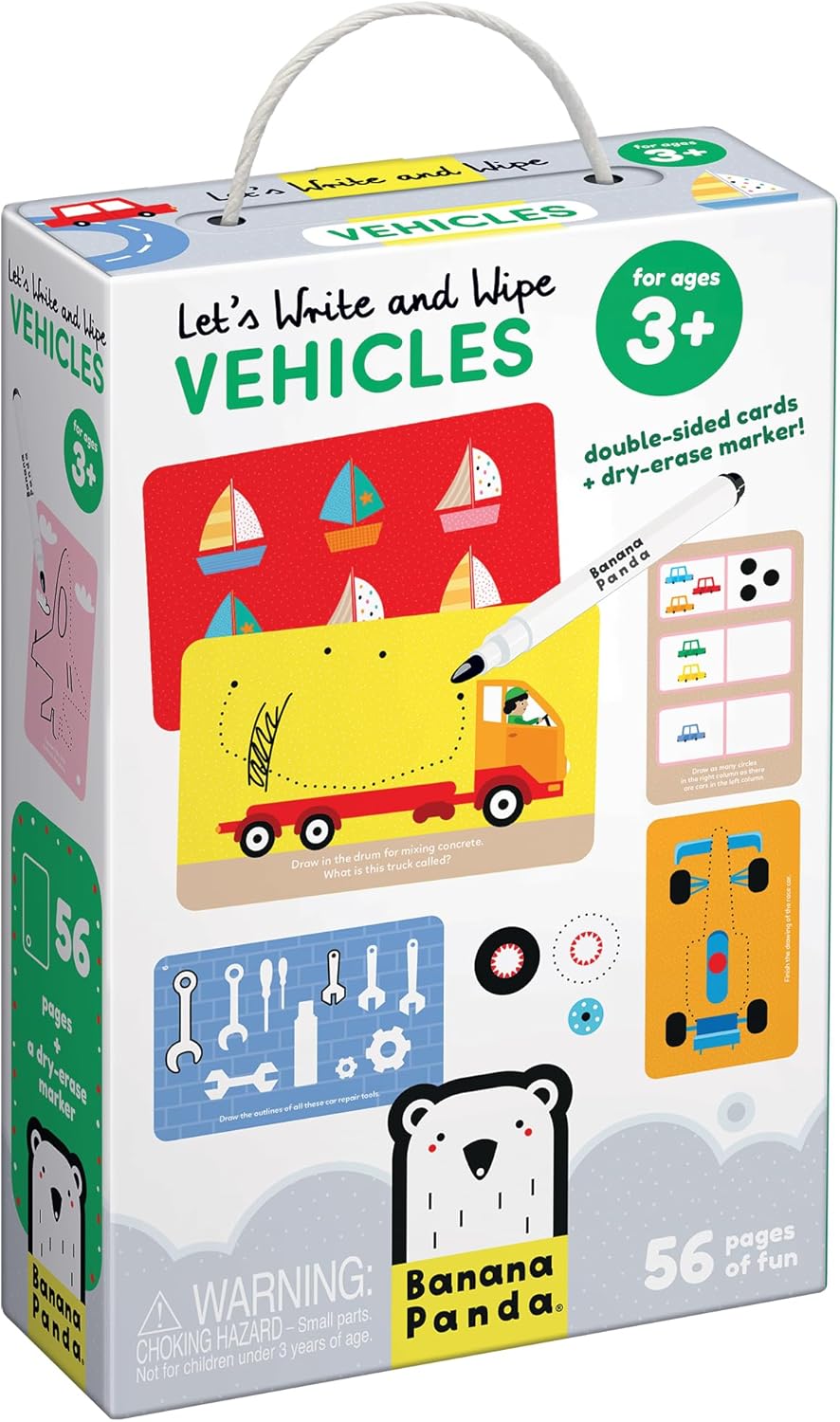 Let’s Write and Wipe Preschool Learning Activities - Letters - 56 Pages of Creative Tasks on Dry-Erase Cards with Marker Promote Early Learning Basics, ABCs and Motor Skills, for kids ages 3-5 years