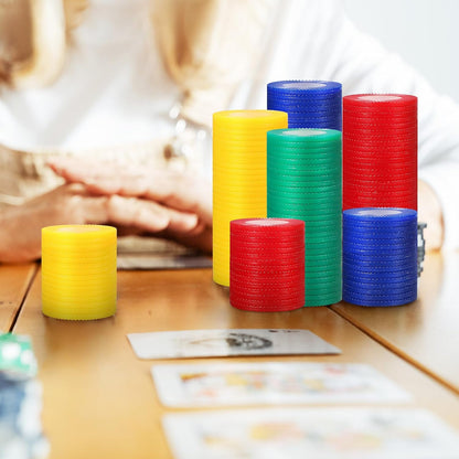 Toyvian 400 pcs Poker Chips Counting Chips Math Calculations Bingo Chips Reward Tokens Card Games