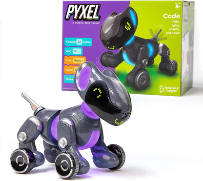 Educational Insights PYXEL A Coder's Best Friend - Programmable Coding Robot for Kids with Blockly & Python Languages, Learn Early Robotics, Kids Robot & STEM Toys for Boys and Girls Ages 8+