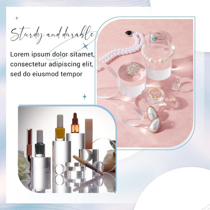 Marsui 10 Pcs Acrylic Cubes for Display Product Photography Props Transparent Acrylic Block Set for Boutique Jewelry Cosmetic Crafts Closet Show(Square, 10 Sizes)