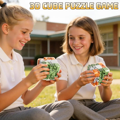 JUKUDAHU 3D Cube Puzzle Toys for Kids 3-5 5-8 8-12 with Ball, Educational Brain Teaser Color Matched Game, Family Board Game Fidget Toys Birthday Gift for Boys Girls 3 4 5 6 7 8 9 10+ Years Old Teens