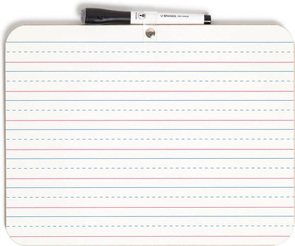 U Brands Dry Erase Lapboards, 10 Pack, 9" x 12", Double-Sided Small Whiteboards for School, Student Lapboards for Classroom, School & Homeschool Supplies, Portable Mini Whiteboard Set