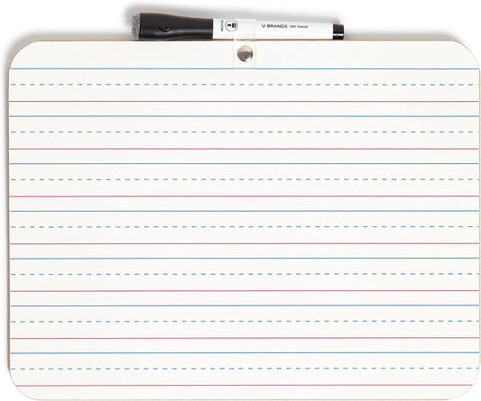 U Brands Dry Erase Lapboards, 10 Pack, 9" x 12", Double-Sided Small Whiteboards for School, Student Lapboards for Classroom, School & Homeschool Supplies, Portable Mini Whiteboard Set