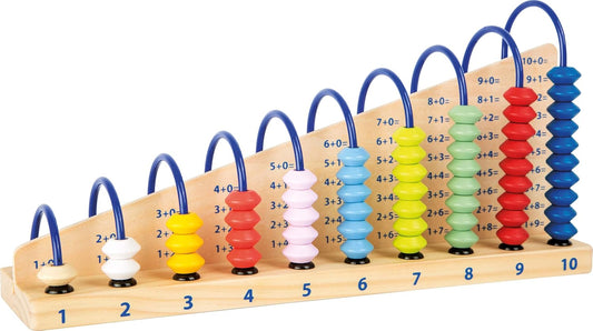 Wooden Abacus by Small Foot – Classic Educational Counting Toy Bead Counter – Early Learning Logic, Quantities, Addition, Subtraction – Develops Motor Skills and Logical Thinking - Age 4+ Years