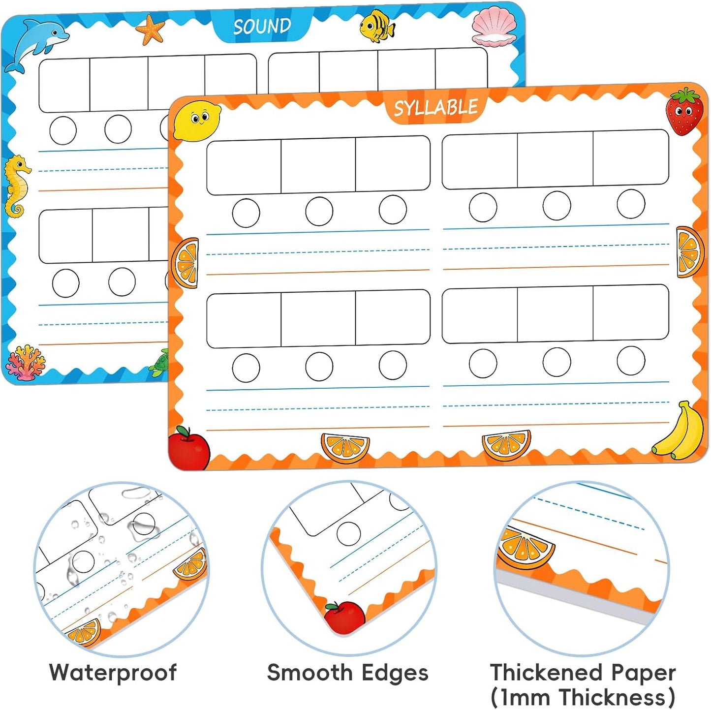 30 Packs Number Line Dry Erase Boards Cards, Double-Sided Writable & Erasable, 0-10 on One Side and 0-20 on the Other Side, Math Learning White Board Tool for Students, Classroom and Home (12” x 4”)