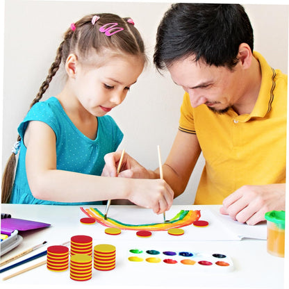 HANABASS 5sets Discs Educational Math Counters Manipulatives Math Manipulatives Number Math Counting Chips Math Counters Foam Round Large Eva 100pcs*5