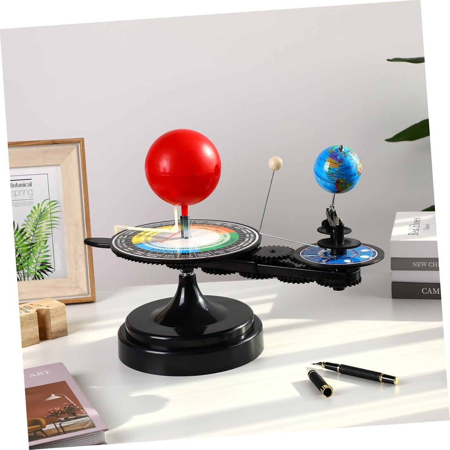 Solar System Planetarium Model Moon Earth Sun Orbital Model Scientific Educational Astronomy Teaching Tool for Toddlers Kids Children