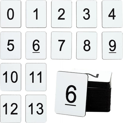 StayMax Rectangle Plastic Numbered Tags Number Disc Number Token (0-25, Blue)