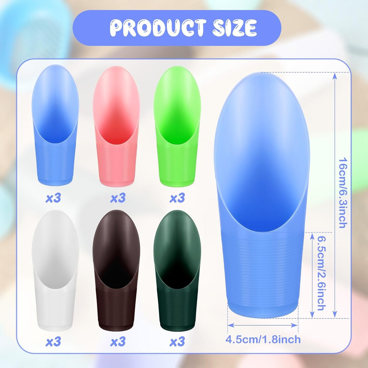 6 Pcs Bonsai Soil Scoops Plastic Garden Shovels Garden Tool Bucket Shovel Colorful Small mini Potting Scoop for Plant Flower Succulent