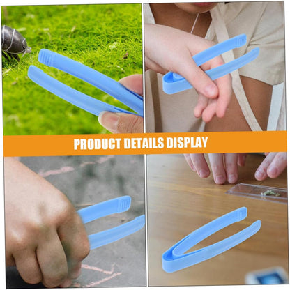 SUPVOX 10-Piece Children Tweezers Set for Fine Motor Skills Development Plastic Sorting Tweezers for Preschool Activities Comfortable to Hold for Crafts and Counting Exercises