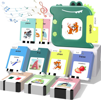 Talking Flash Cards for Toddlers 1 2 3 4 5 6 Year Olds, 420 Sight Words, Montessori Toys to Learning, Pocket Speech Therapy Toys for Toddlers, Sensory Preschool Educational Birthday