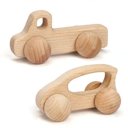 TOY Life Wooden Toys Cars, Montessori Baby Toys 6-12 Months, Wooden Baby Toys Rattle Cars for Toddlers 1-3, Baby Boy Girl Nursery Decor, Montessori Toys for 1 Year Old Boy First Birthday Gift