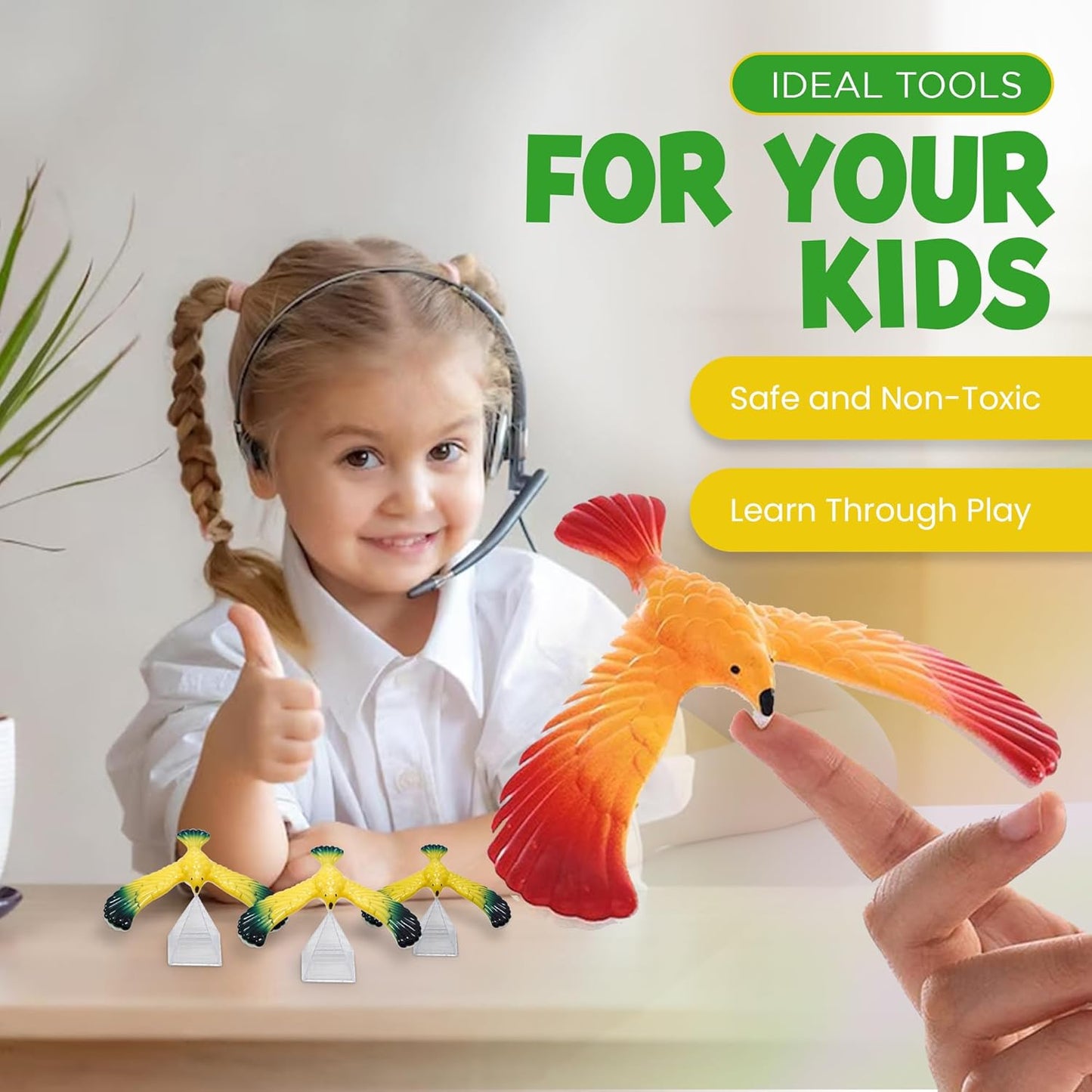 SENSORY4U Balancing Bird Set - One Dozen Party Pack Balance Birds - School Treasure Box or Party Favors Gifts for Kids - Physics Game Fine Motor Skills Toys.