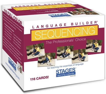 Stages Learning Materials Language Builder Picture Noun Flash Cards Photo Vocabulary Autism Learning Products, ABA Therapy 10 Boxes, 1413 Cards, Blocks, 88 Realistic 3D Items