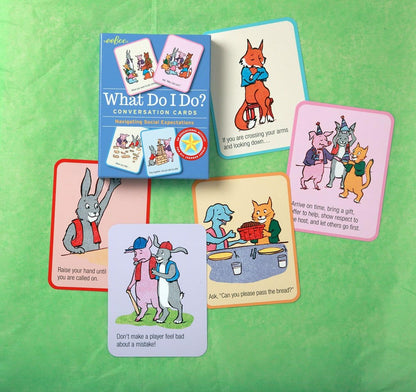 eeBoo: What Do I Do - 48 Conversation Flashcards, Develops Empathy Through Friendly Illustrations of Social Situations, Develop Social and Emotional Intelligence, for Ages 3 and up