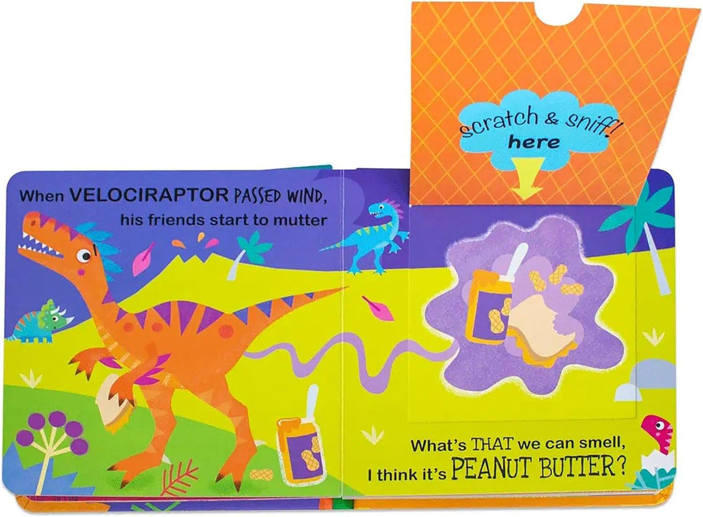 Buddy & Barney: Scratch & Sniff Book - Dino Farts - Rhyming Prehistoric Board Book, Lift-The-Flap & Smell, 7 Hilarious Real Scents, Sensory, Kids 3+