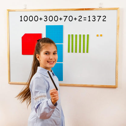 Simply Magic Magnetic Place Value & Discs Set & Jumbo Magnetic Base Ten Blocks for Math