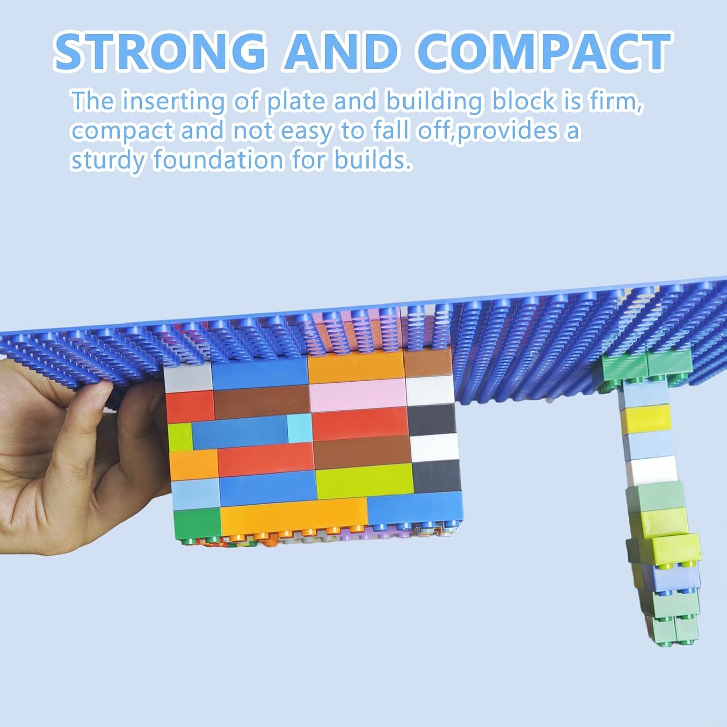 10"x10" Pack of 6 Classic Building Baseplates,Building Toy Base Boards to Build On, Brick Toy Builders Mat Compatiable with All Major Brands and Activity Table-Base plate for DIY Play (Gray)