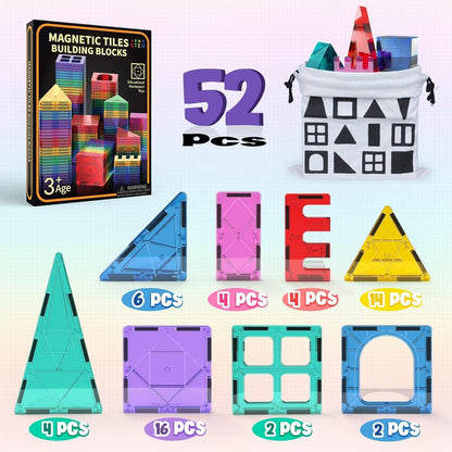 GobiDex 100PCS Army Magnetic Tiles Building Set for Kids, STEM Military Magnetic Building Blocks with 6 Magnetic Army Men, Educational Construction Toys Gift for Boys Girls 3 4 5 6 7 8 9+ Year Old