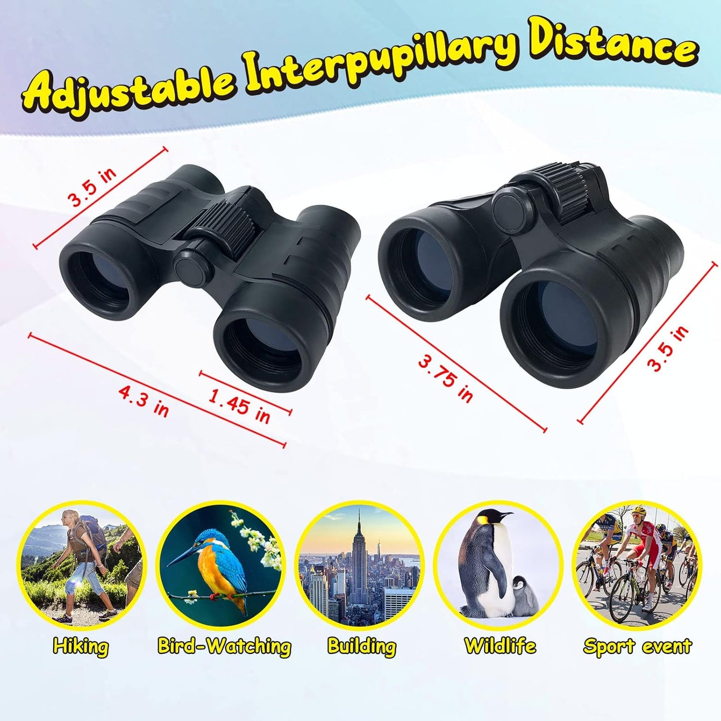 ESSENSON Binoculars for Kids Toys Gifts for Age 3, 4, 5, 6, 7, 8, 9, 10+ Years Old Boys Girls Kids Telescope Outdoor Toys for Sports and Outside Play, Bird Watching, Birthday Presents(Blue)
