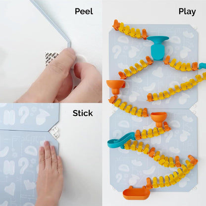 Oribel VertiPlay Magnetic Marble Run | Builder Set STEM Toy | Creative Free Play Construction Kit for Kids | Works on Fridges, Lockers & Metal Surfaces (Ages 5+) Builder Set (75)
