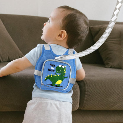Accmor Toddler Harness Leash + Reflective Anti Lost Wrist Link, Cute Car Kids Back Pack with Hand Strap Collapsible Child Walking Restraint Belt Tether Hold Baby Boys Close for Outdoor Travel