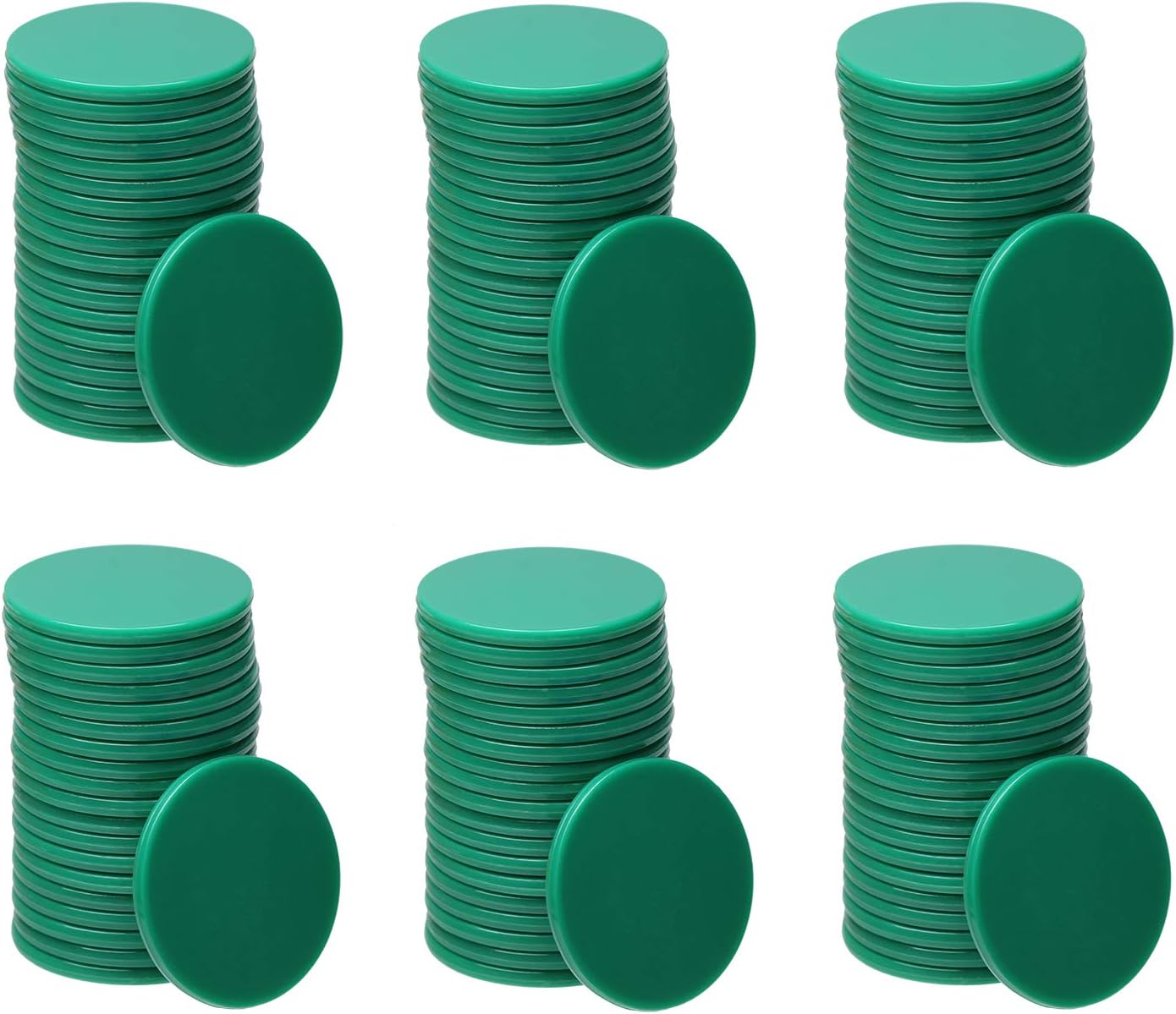 Shapenty 25mm/1 Inch Small Plastic Learning Counters Disks Chip Counting Discs Markers for Math Practice and Poker Chips Game Tokens with Storage Box,120PCS (Yellow)