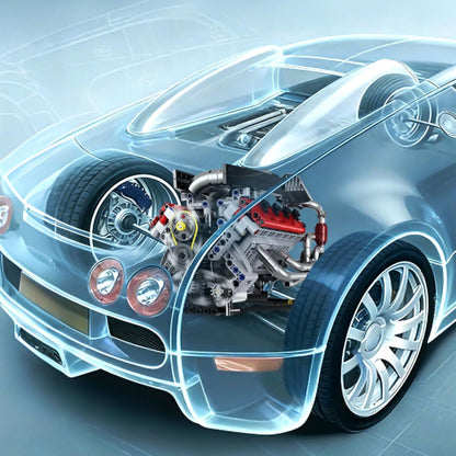 V8 Engine Model Kit that Run, 8-Cylinder Car Engine Building Blocks Set, Build Your Own STEM Engineering Kit that Work with LED Light and APP Control, Collections Set for Age 8+/Kids/Adults (700 PCS)