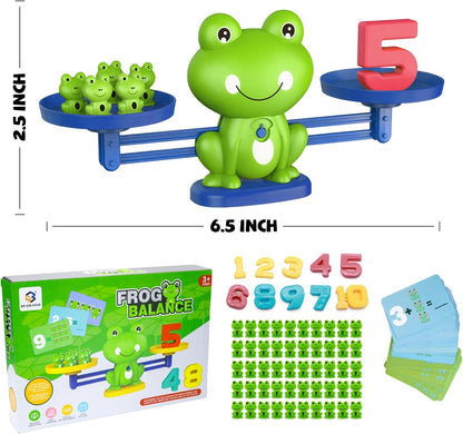 Snugzy Frog Balance Counting Toys, Number Counting Scale Games for Kids Cool Math Learning Games for Boys and Girls Preschool Kindergarten Learning STEM Montessori Educational Toys for 3+ (93 PCS)