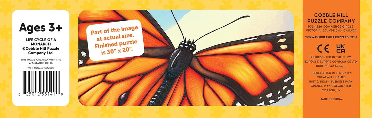 Cobble Hill Kids 35 Piece Floor Puzzle - Life Cycle of a Monarch - for Ages 3 and up