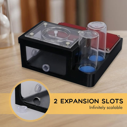 Ant Farm Nest - Educational Habitat - Black and White Acrylic Design with Built-in Water Tower and Clear Observation Area (S)