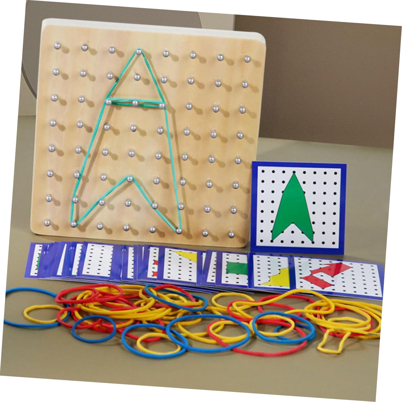 1Set Geoboard for Educational Pegboard for Primary Mathematics Shapes Creative Play for Classroom Home Learning Enhances Confidence Creativity