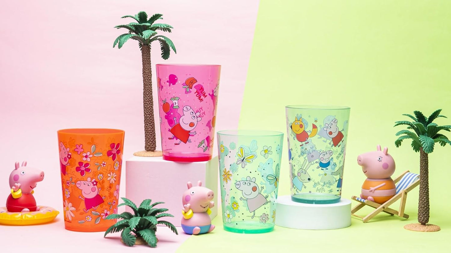 Zak Designs 14.5oz Disney Frozen 2 Nesting Tumbler Set Includes Durable Plastic Cups, Fun Drinkware is Perfect for Kids, 4pk (14.5oz, Anna & Elsa & Olaf)