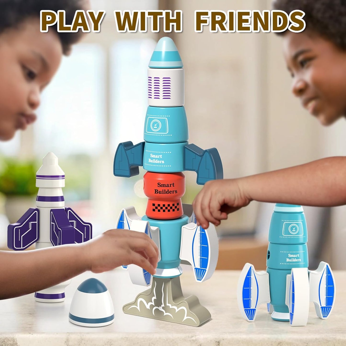 Magnetic Robot Toy for Kids 3-5, 35 PCS STEM Educational Playset with Storage Box, DIY Stacking Monster Robots, Toddler Creative Alien Toys Gift for Boys Girls (Christmas Birthday)