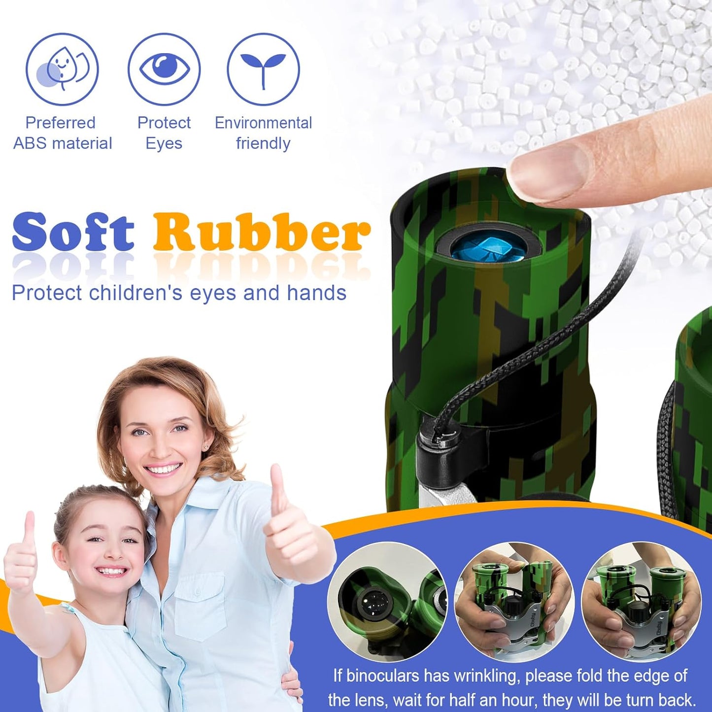 Real Binoculars for Kids Gifts for 3-12 Years Boys Girls 8x21 High-Resolution Optics Compact Toy Binocular for Bird Watching,Travel, Camping
