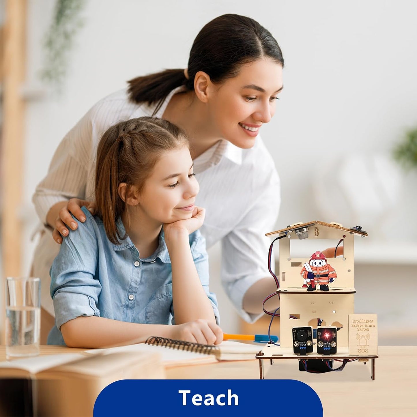 ACEBOTT 5-in-1 ESP32 STEM Smart Home and School Education Kit Compatible with Arduino, STEM Robotics Science Kits for Students Age 12+, Engineering Projects STEAM Activities Gifts 12-16 Year Old