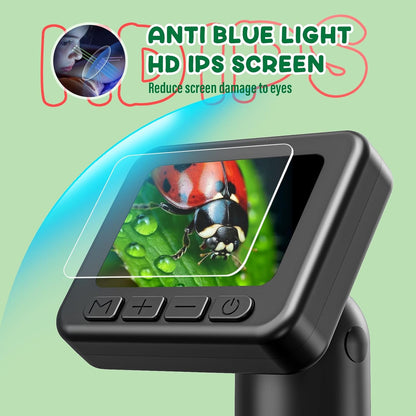 IMICHI Microscope for Kids 50X-1000X Magnification- 2 inch IPS HD Screen, 32GB storage Card, 1080P Video, 2-Hour Battery Life, Easy Carry, Slides Included - Perfect Science Kit Gift for Kids Ages 8-12