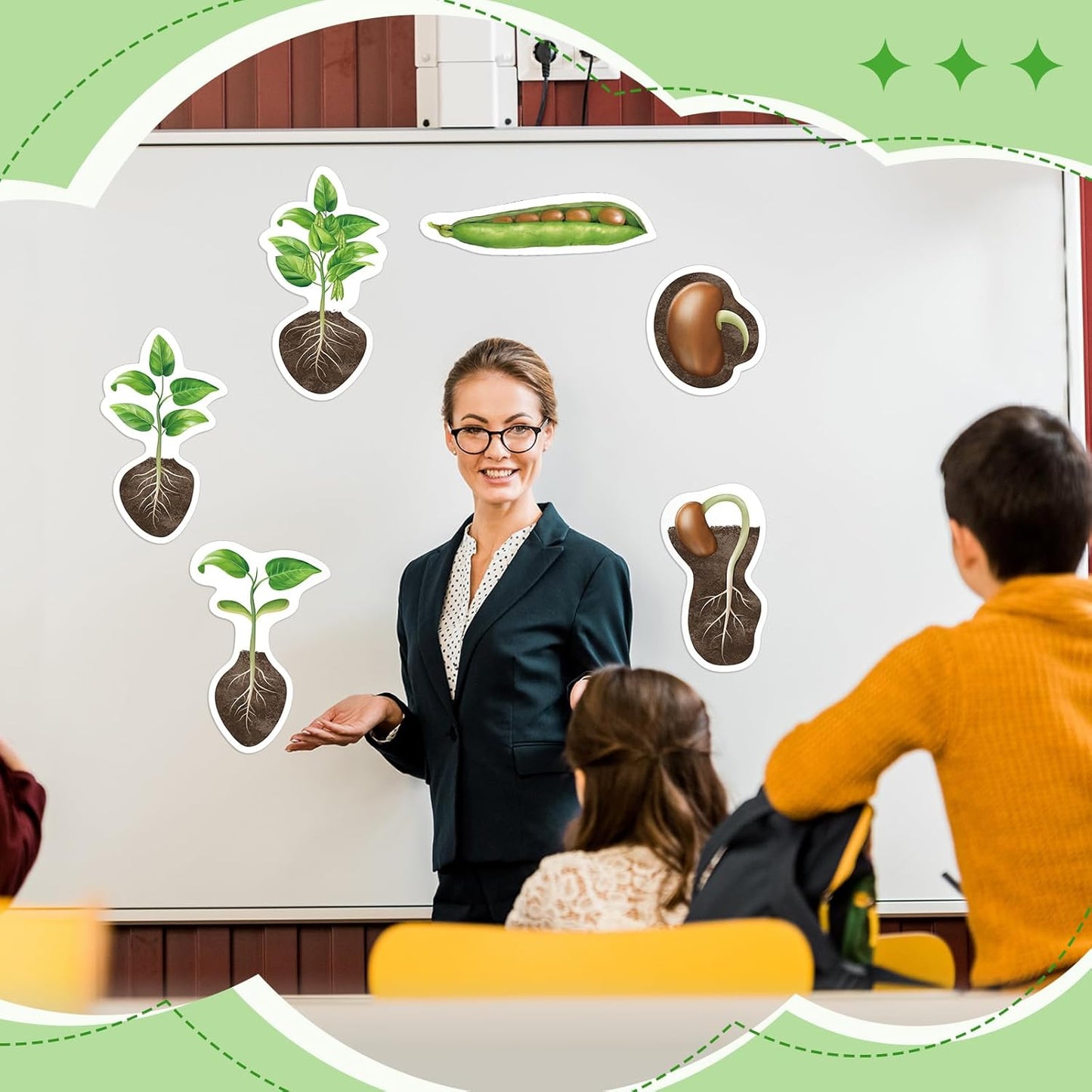 Relaxweex 30 Pcs Giant Magnetic Plant Butterfly Frog Life Cycle Growth Learning Education Toy Science Exploration Activities Resources Educational Preschool Material, Homeschool Classroom Teaching Aid