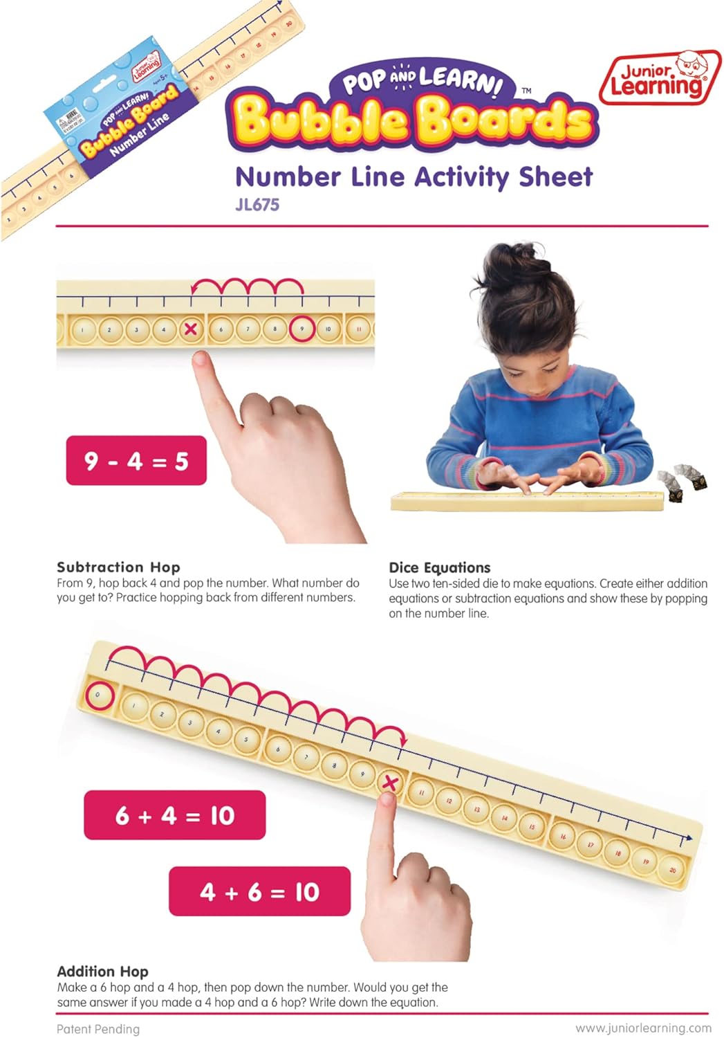 Junior Learning Number Line Bubble Board (JL675)