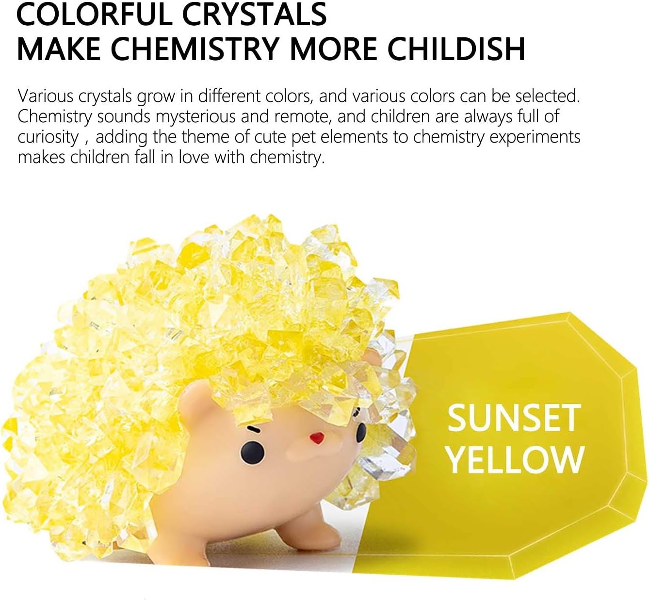 Crystal Growing Toys for Kids - Vibrant Colorful Crystal Hedgehog to Grow,Science Experiments Learning and Education for Kids STEM Gifts for Boys & Girls 8 Years + (Moss Green)