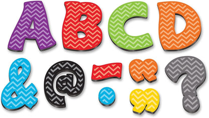 Teacher Created Resources Chevron Funtastic Font 3" Magnetic Letters (TCR77213)