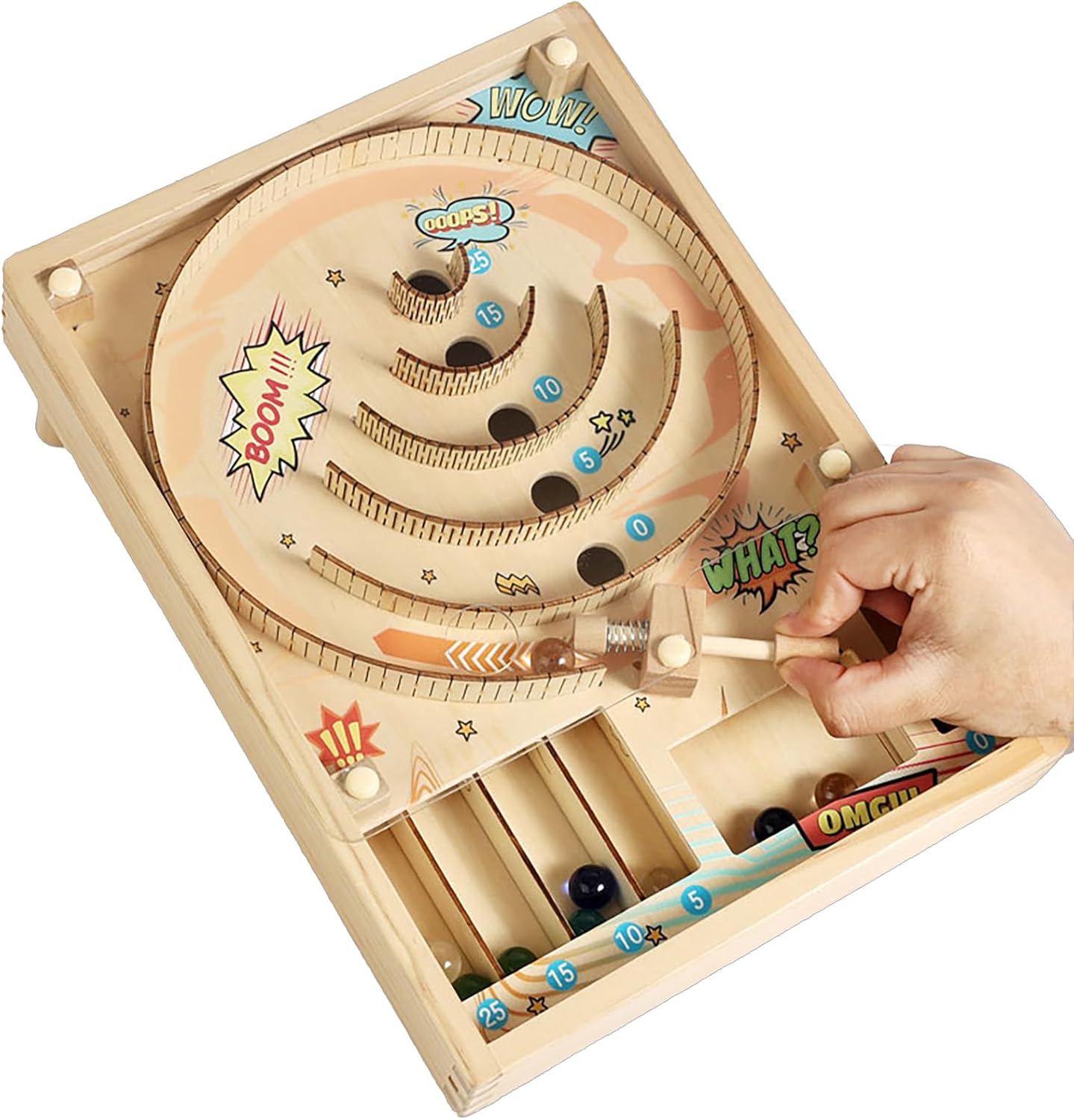 Pinball Machine Family Games for Kids | Fun Indoor Marble Run & Skee Ball Game, Party Board Games for Ages 6-12