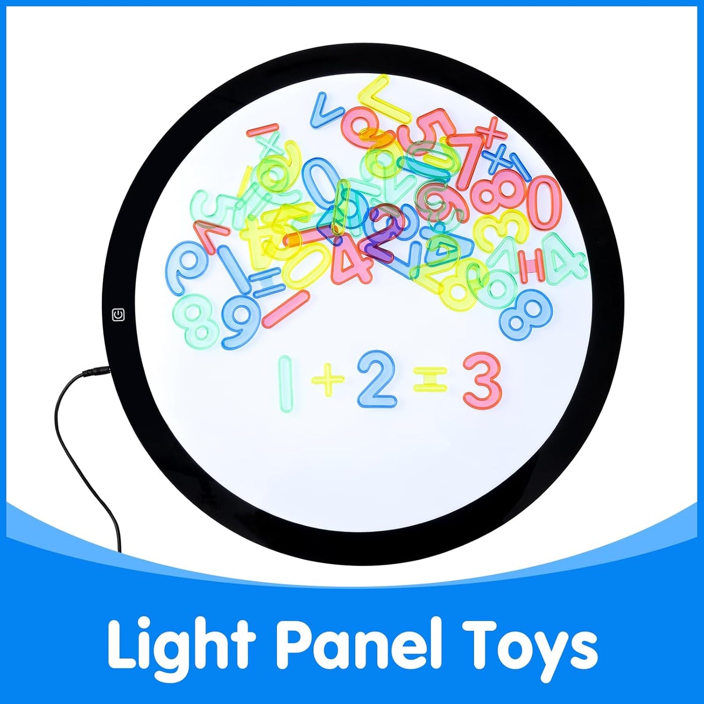 66 Pcs Translucent Letters and Numbers – Light Table Toys, Manipulatives and Accessories for Enhanced Learning & Fun