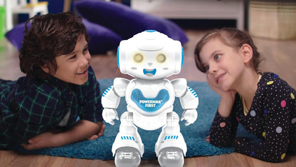 LEXiBOOK, Powerman Neo, My Robot Full of Technology, Remote Control and Gesture Control, Educational Activities in English, Programmable, Music and Dance, Sound and Light Effects, Blue/White, ROB18EN