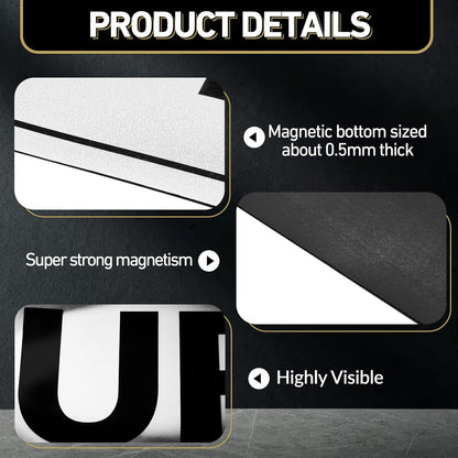 2 Pcs Security Officers Magnetic Signs Heavy Duty Reflective Security Sign Magnet Waterproof Magnetic Decals for Vehicles Cars Truck Rover Patrol 18 x 6 Inch White with Black Border