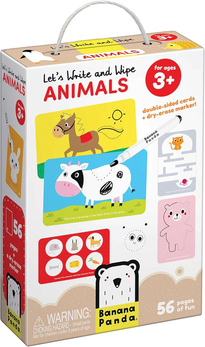 Let’s Write and Wipe Preschool Learning Activities - Letters - 56 Pages of Creative Tasks on Dry-Erase Cards with Marker Promote Early Learning Basics, ABCs and Motor Skills, for kids ages 3-5 years